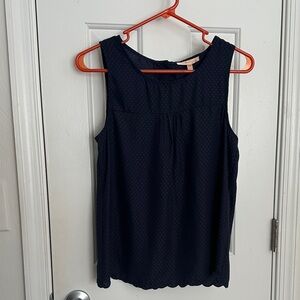 Skies Are Blue Dark Blue Sleeveless Blouse - NWT